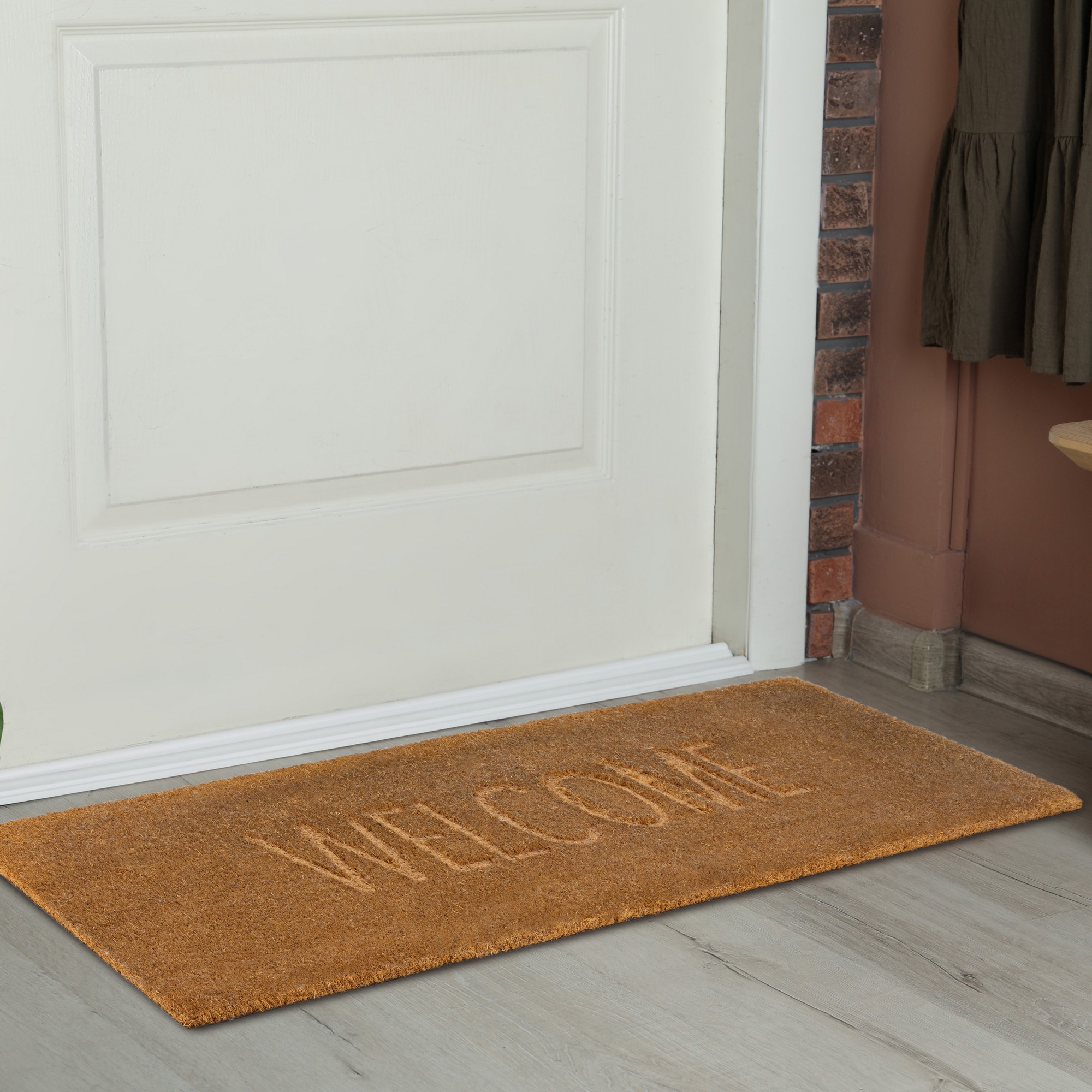 Dm05 Plain Welcome Coir Doormat In Natural